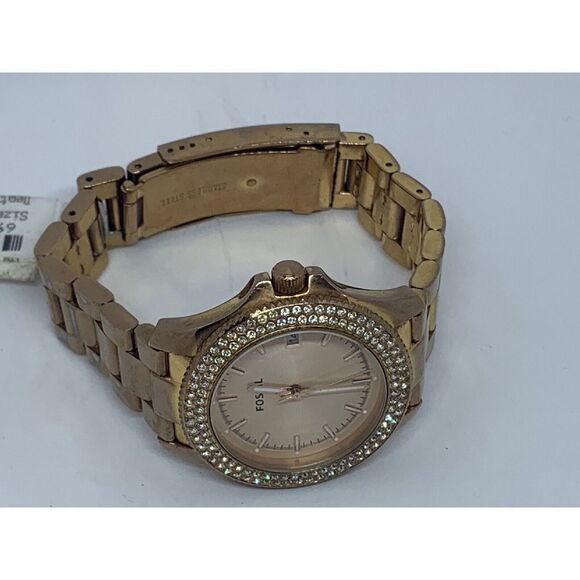 Fossil AM4454 Women's Stainless Steel Analog R0se Dial Quartz Wrist Watch E350 - Picture 7 of 11